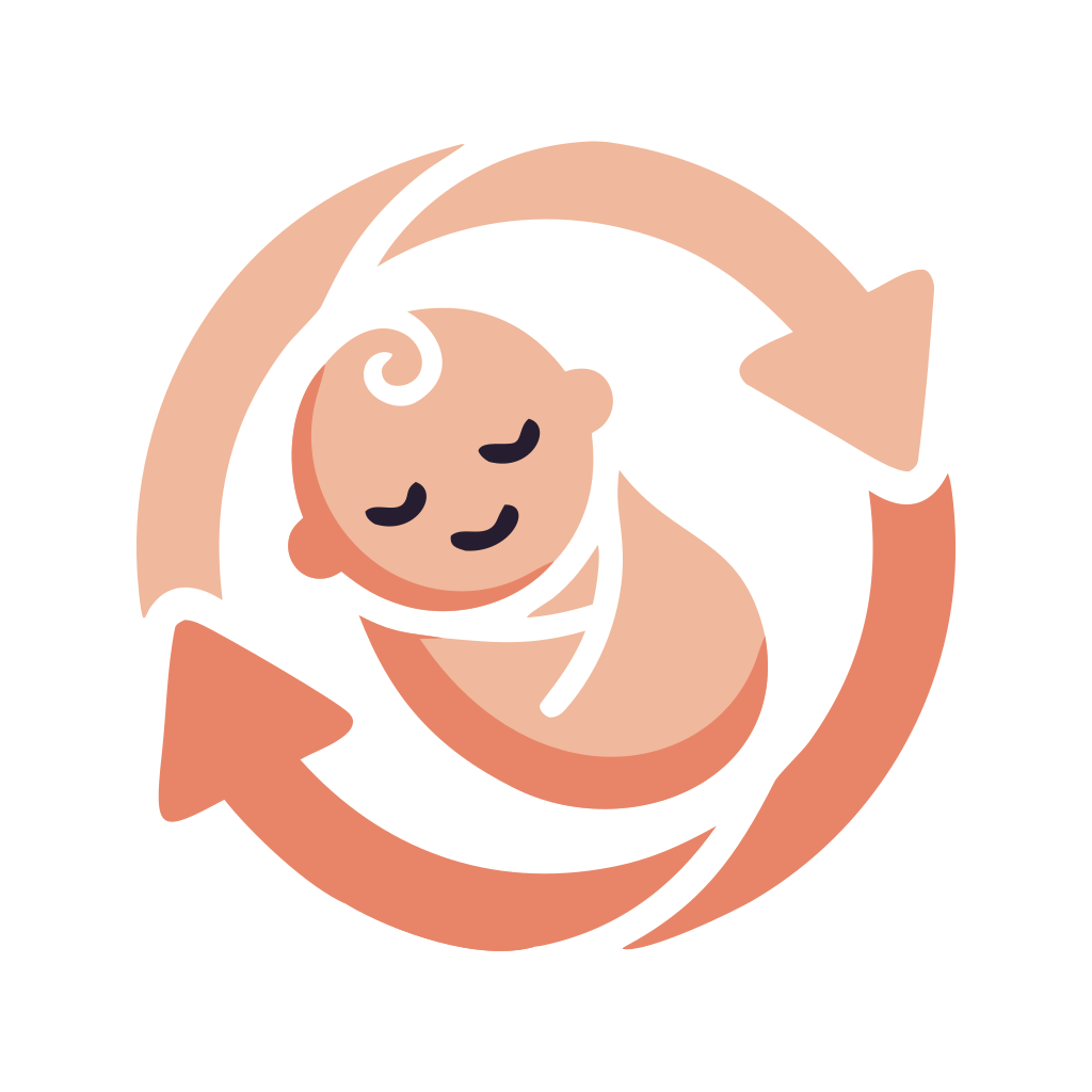 The BubSync app icon mark in the lighter peach palette, for use on dark backgrounds. Transparent PNG.