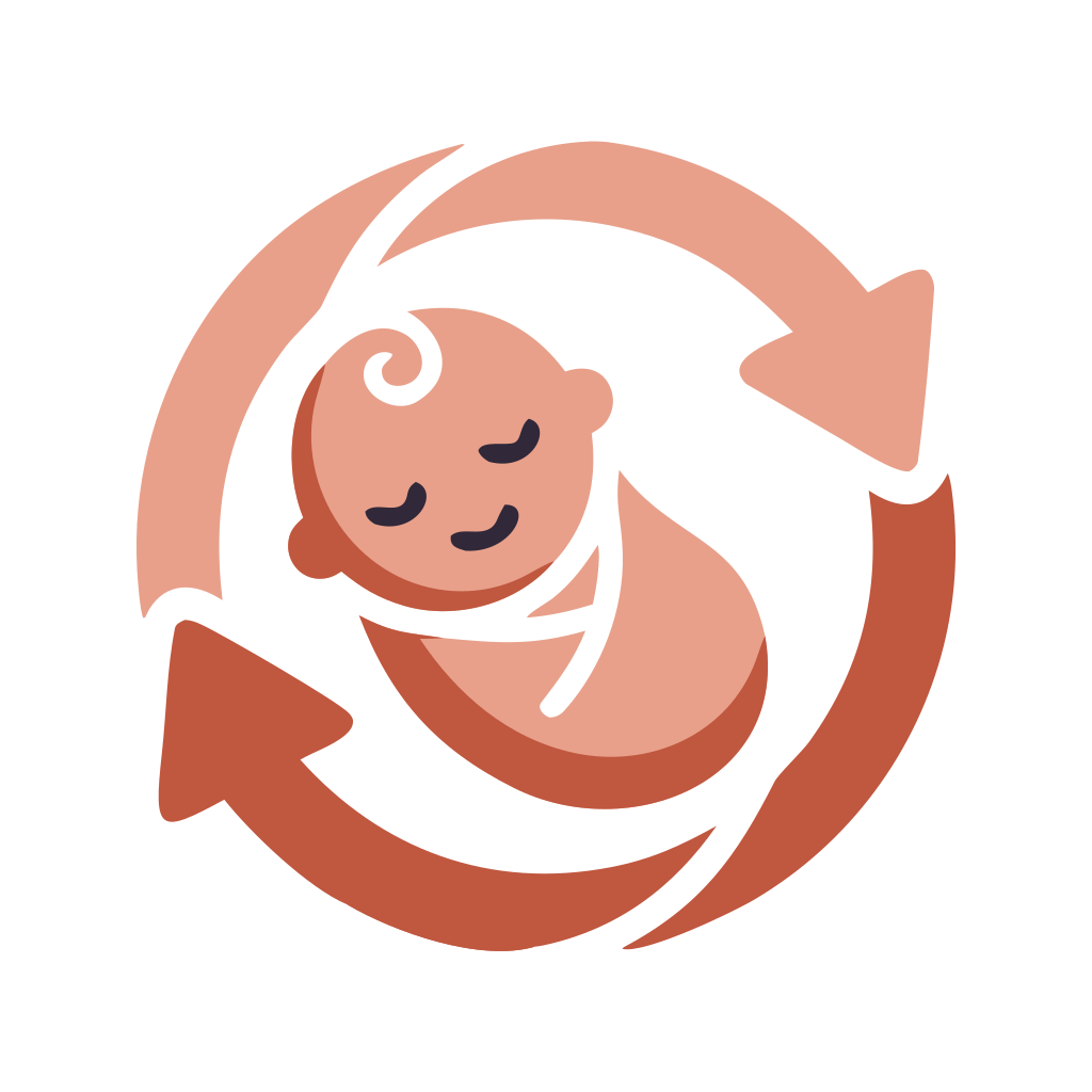 The BubSync app icon mark in the deeper terracotta palette, for use on light backgrounds. Transparent PNG.