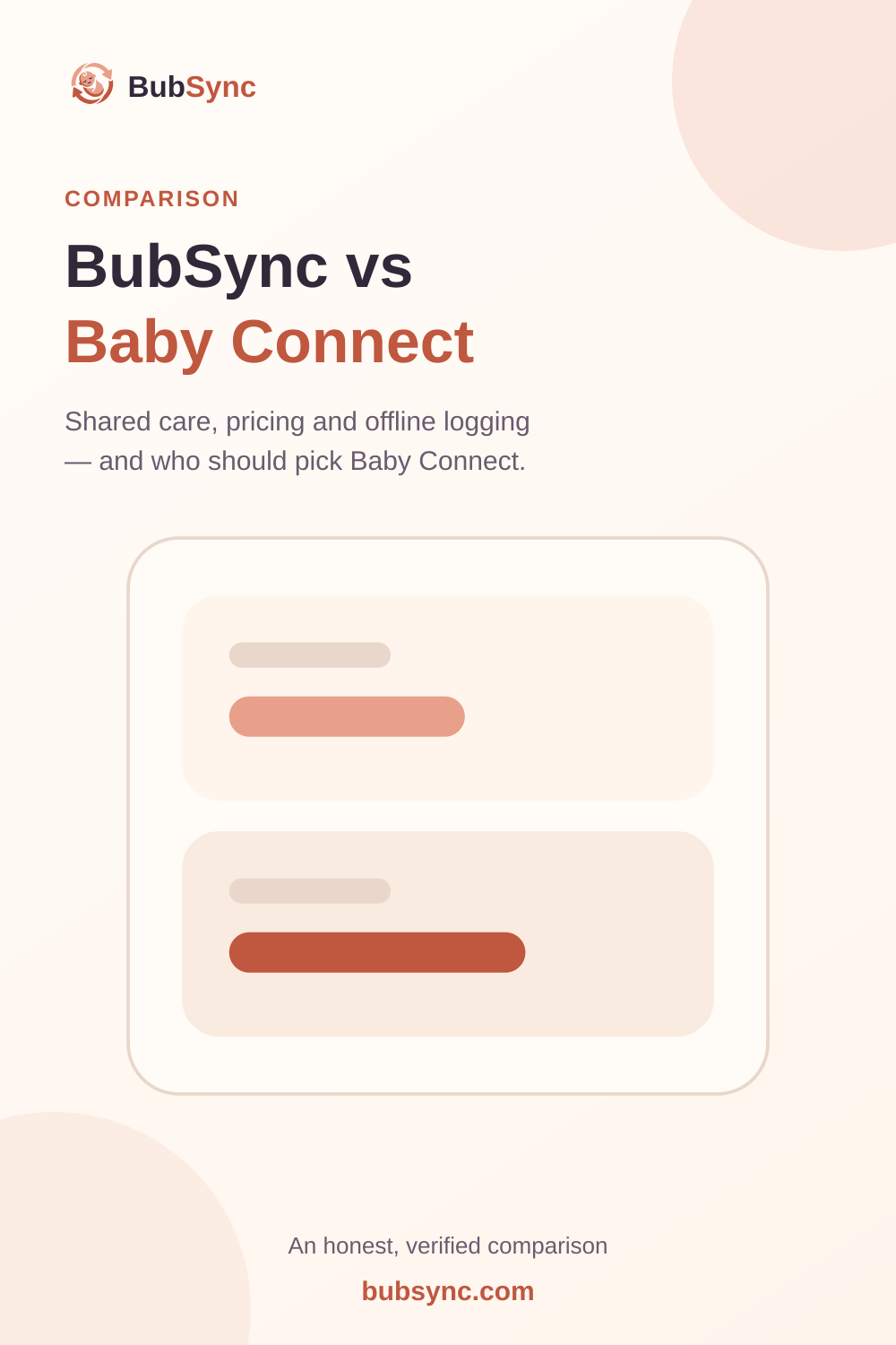BubSync vs Baby Connect