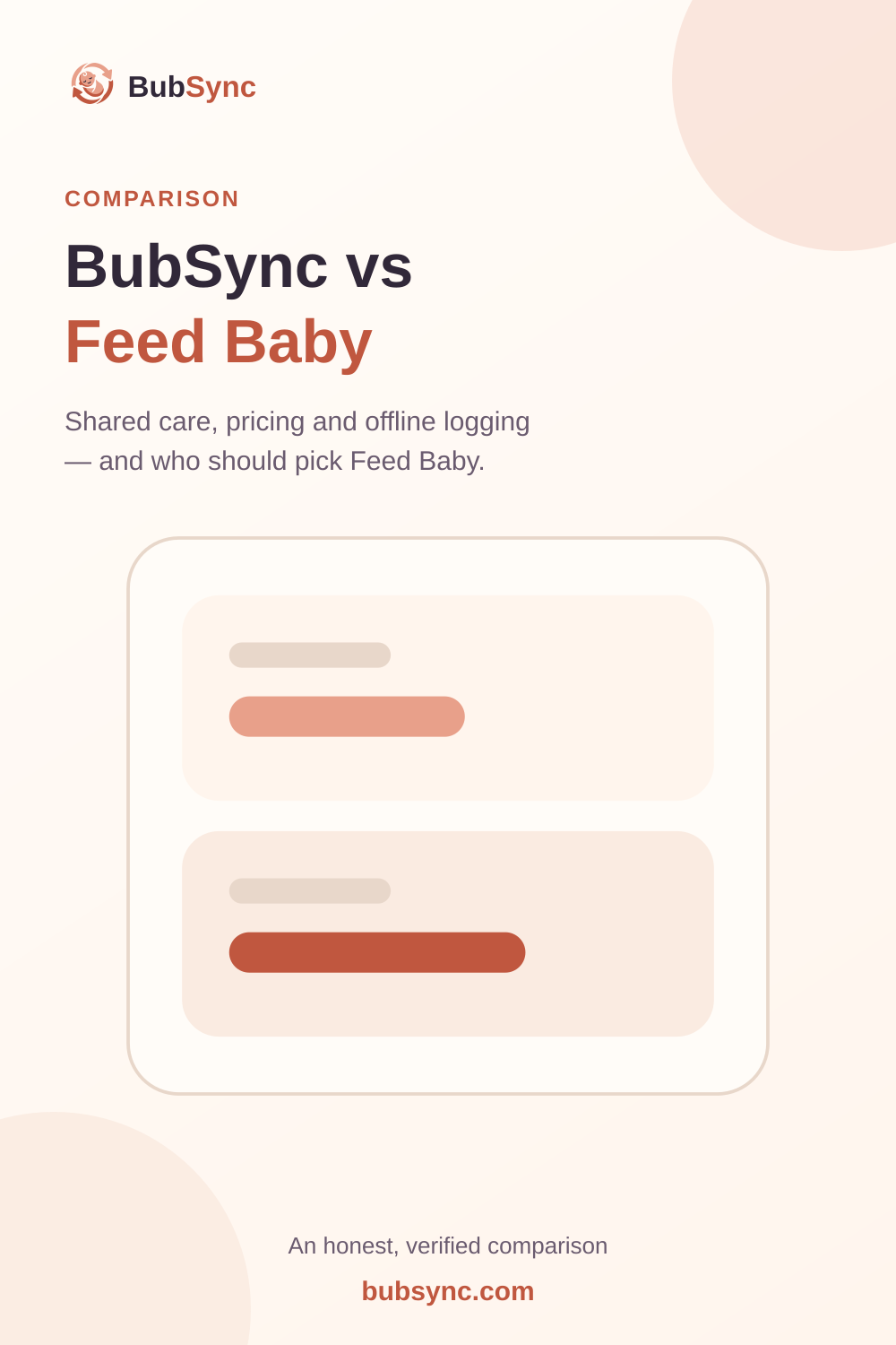 BubSync vs Feed Baby