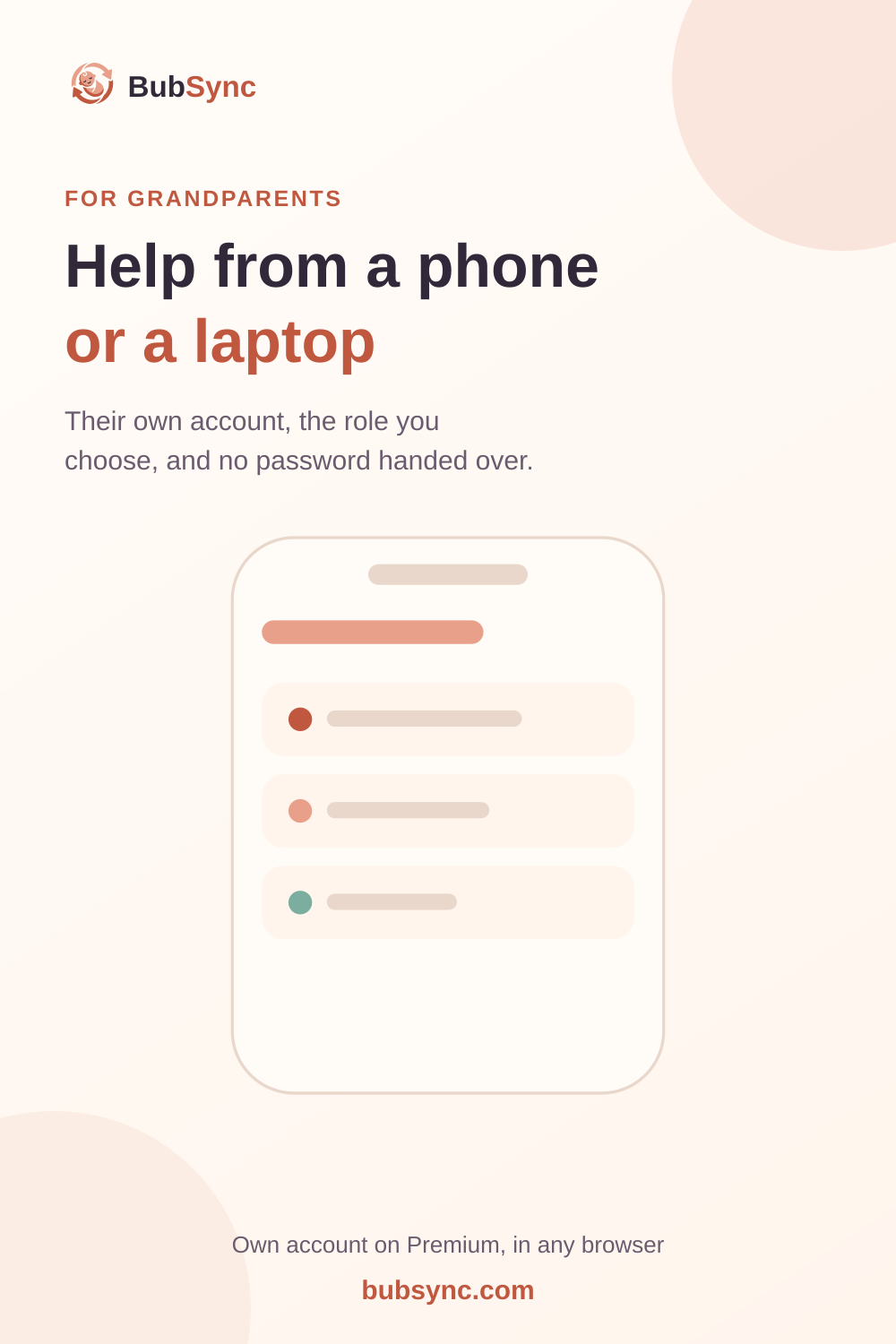 A baby tracker app for grandparents