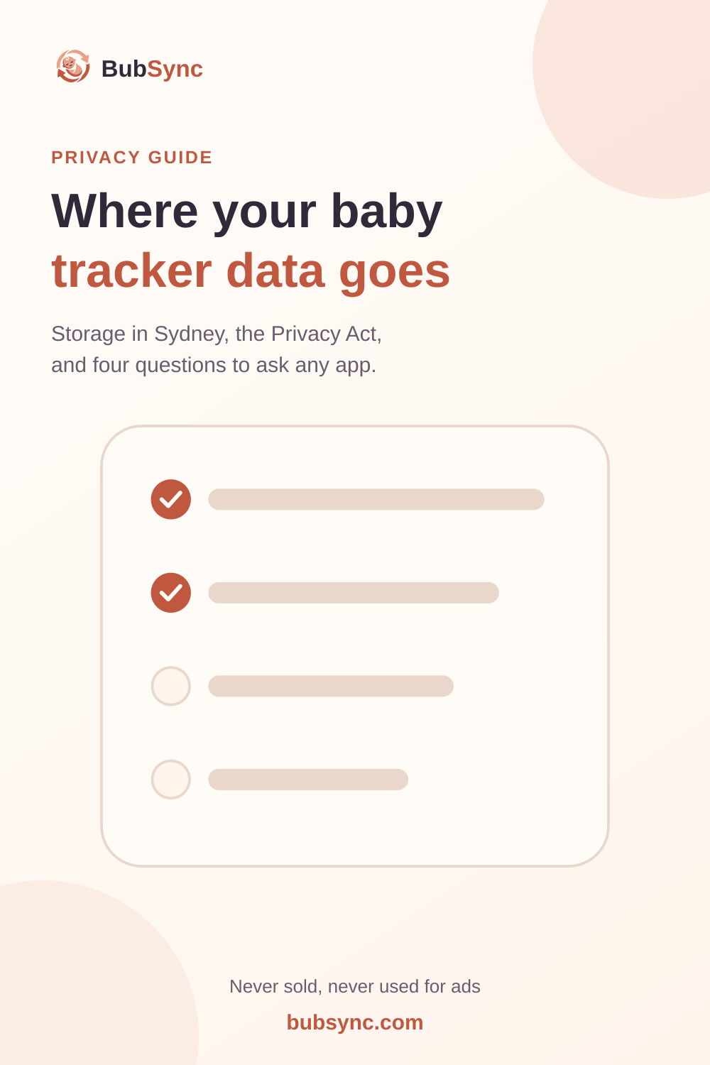 Baby tracker privacy: where your data is stored